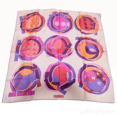 Salvatore Ferragamo Gancini Motif Silk Scarf