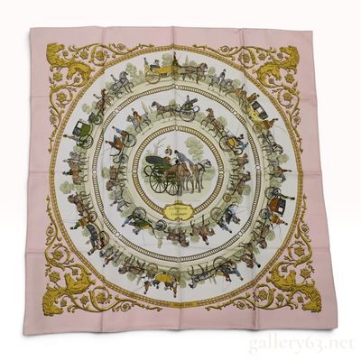 Hermes La Promenade de Longchamps Silk Scarf by Philippe Ledoux