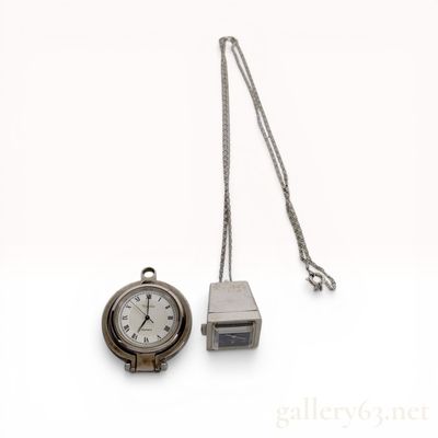Two Japanese Timepieces Including a Seiko Pendant Watch and a Vestalia Sterling Silver Pocket Watch