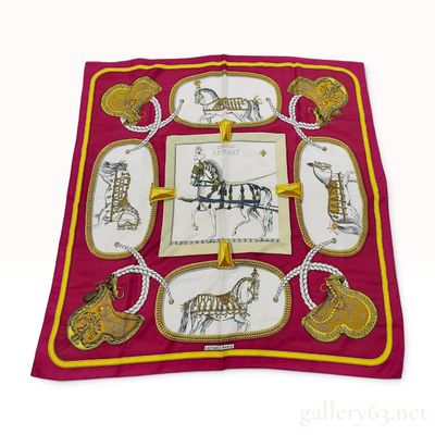 Hermes Grand Apparat Silk Scarf designed by Jacques Eudel
