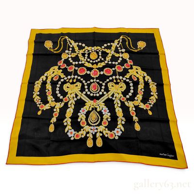 Must de Cartier Silk Jacquard Jewelry Motif Scarf