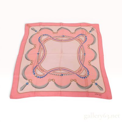 Must de Cartier Silk Scarf with Jewelry Motif and Original Box