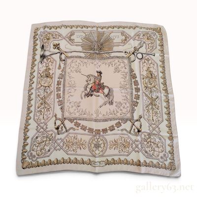 Hermes Ludovicus Magnus Silk Scarf Designed by Francoise de la Perriere