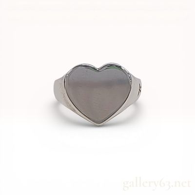 Tom Wood Sterling Silver Heart Signet Ring