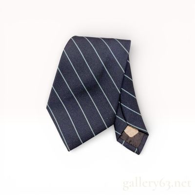 Yves Saint Laurent Striped Polyester and Silk Blend Necktie