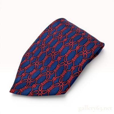 Hermes Rope Motif Silk Necktie with Box