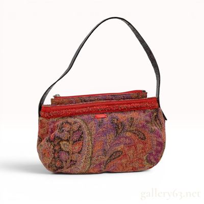 Etro Multicolored Paisley Pattern Wool Shoulder Bag
