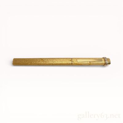 Must de Cartier Vendome Trinity Gold Plated Bark Finish Ballpoint Pen