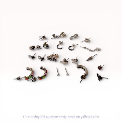 An Assortment of Sterling Silver Earrings