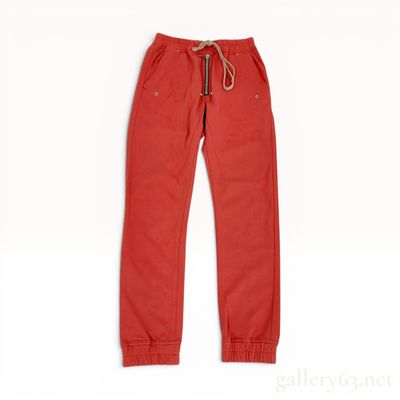 Rick Owens Bauhaus Organic Cotton Jogger Pants in Carnelian