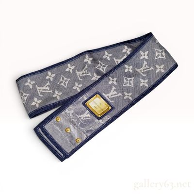 Louis Vuitton Monogram Denim Silk Bandeau Scarf