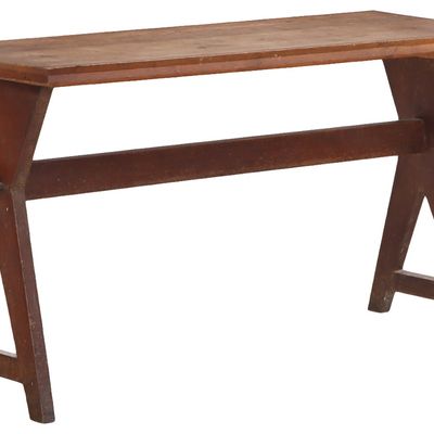 FRENCH OAK TABLE HAVING AN X FORM BASE C 1940