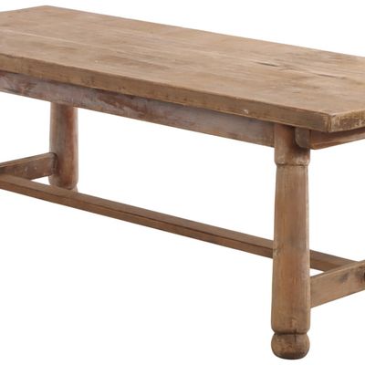 ROUND LEG SLAB TOP FRENCH TABLE C 1960.