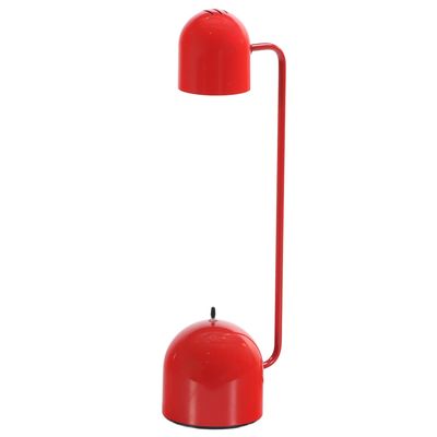 MARIANELLI AND BARBIERI "BIKINI" TABLE LAMP, RED ENAMELED METAL C. 1980 TROCONI, ITALY