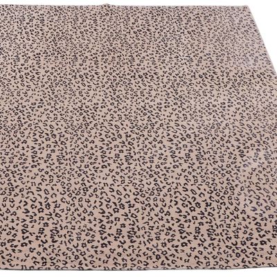 A CONTEMPORARY HAND-KNOTTED LEOPARD PRINT LOW-PILE AREA RUG. 13' 11" X 10' 1"