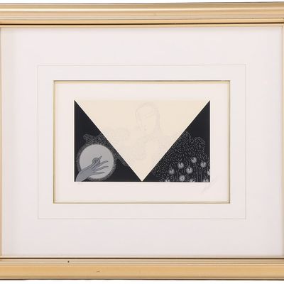 ERTE (RUSSIAN-FRENCH 1892-1990) "SUMMER SNOW", COLOR SERIGRAPH, SIGNED LOWER RIGHT IN PENCIL.