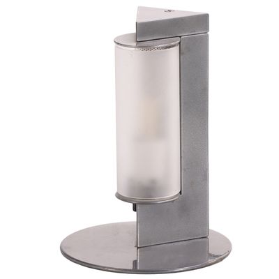 ITALIAN MODERN STILIO LAMP DESIGNED BY CASTELLI AND REZZONICO, STEEL WITH GLASS GLOBE C 1980