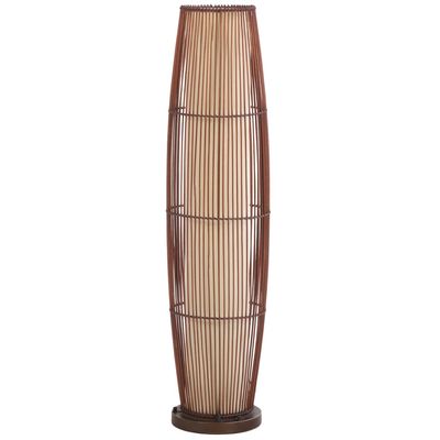 A LARGE JAPANESE STYLE RATTAN FLOOR LAMP.