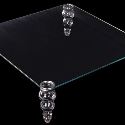 PIERRE LISSONI FOR GLAS ITALIA COFFEE TABLE HAVING GLASS FEET.