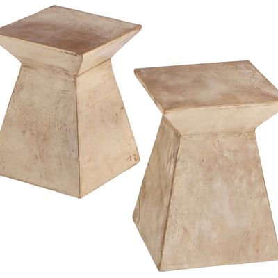 PAIR OF PARCHMENT COVERED DRINKS TABLES IN THE MANNER OF JEAN-MICHEL FRANK.