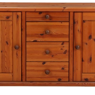 A SWEDISH PINE SIDEBOARD C 1960.