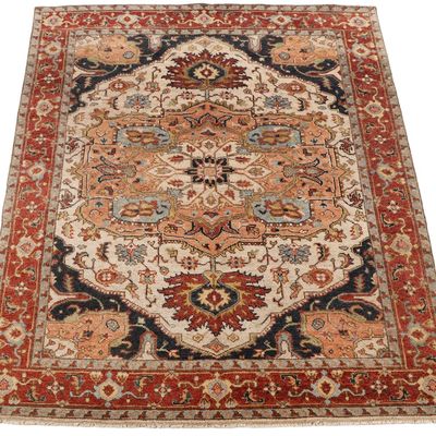AN AGRA SERAPI RUG 7'10" X 10'