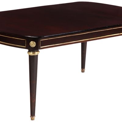 MAHOGANY BRONZE MOUNTED DIRECTOIRE STYLE DINING TABLE C 1945.