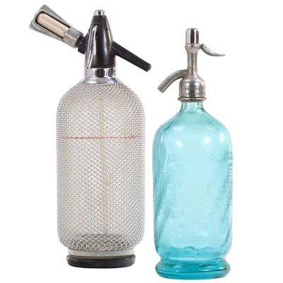 TWO VINTAGE SELTZER BOTTLES
