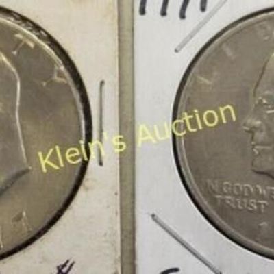 $1 eisenhower coins us coin nice lot of 2
