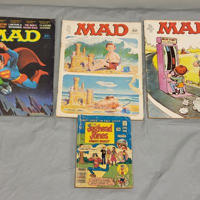 early mad magazines super man too & jughead