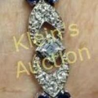 platinum diamond & sapphire art deco bracelet