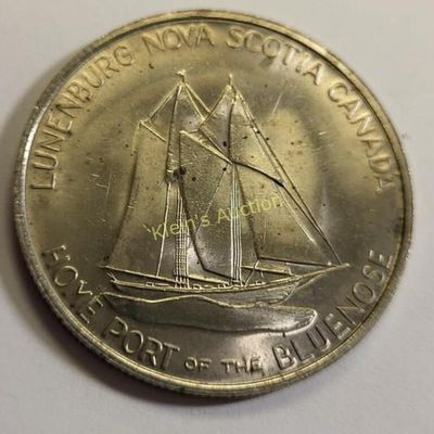 1978 lunenburg NS medal token coin bluenose Canada