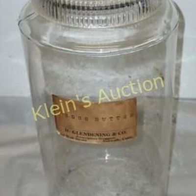 antique apothecary glass jar Coco butter