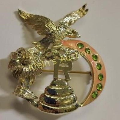 daughters of rebekah odd fillous brooch signed
