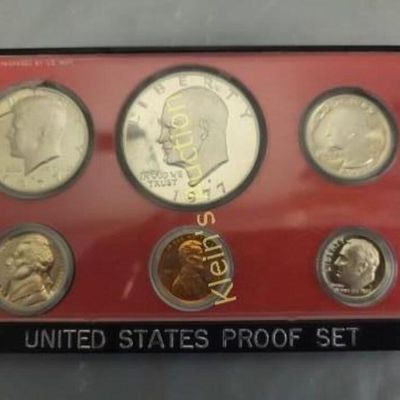 1977 us proof set coins in orig package