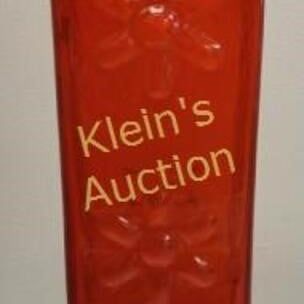 mid century blenko glass daisy square block vase