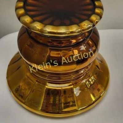 hand blown mercury glass candle stand dept 56
