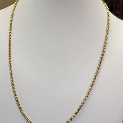 Sale Photo Thumbnail #15: 14K yellow gold 18" loop link necklace gorgeous