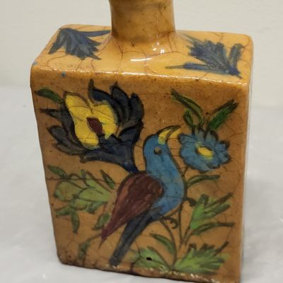 Sale Photo Thumbnail #20: antique Persian qajar pottery tea flask