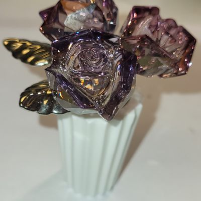 Sale Photo Thumbnail #33: swarovski rose bouquet purple roses 5045565?
