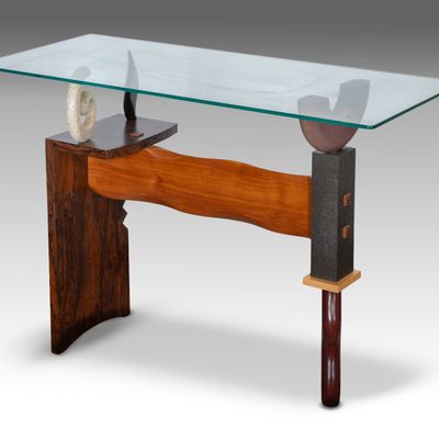Mark Wallis (American, 20th Century) Hand Carved Accent Table