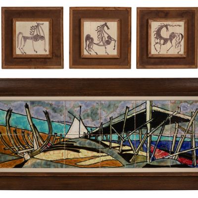 Sale Photo Thumbnail #234: Harris Strong (American, 1920-2006) Ceramic Tile Assortment