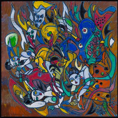 Tiefeng Jiang (Chinese, b.1938) 'Songs of the Seasons' Mixed Media