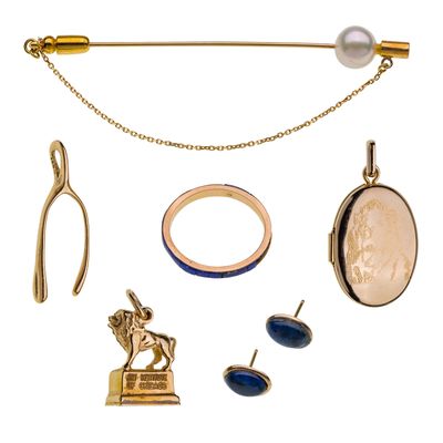 Sale Photo Thumbnail #442: 18k and 14k Yellow Gold Jewelry Assortment