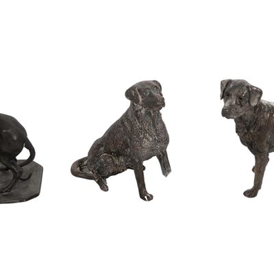 Sale Photo Thumbnail #231: Silverplate Dog Figurines