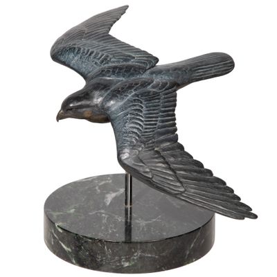 Robert Bateman (Canadian, b.1930) 'Peregrine Falcon in Flight' Bronze Statue