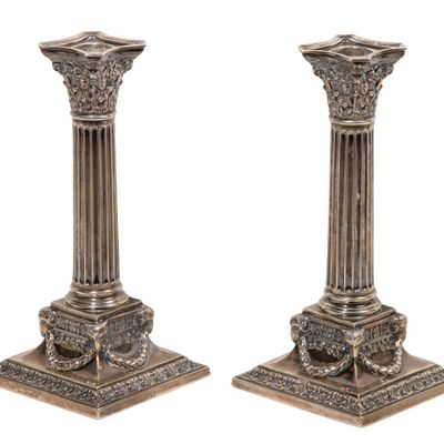 Sale Photo Thumbnail #545: Martin, Hall & Co. Sterling Silver Candlesticks