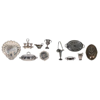 Sale Photo Thumbnail #561: Silverplate Hollowware Assortment