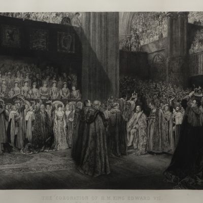 Sale Photo Thumbnail #111: Frederic-Auguste Laguillermie (French, 1841-1934) 'The Coronation of H.M.K. Edward VII' Etching