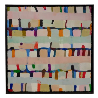 Kathleen Waterloo (French, b.1947) 'Airport / Washington' Encaustic on Cloth